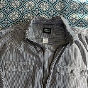 Men’s key brand, Hickory stripe work shirt